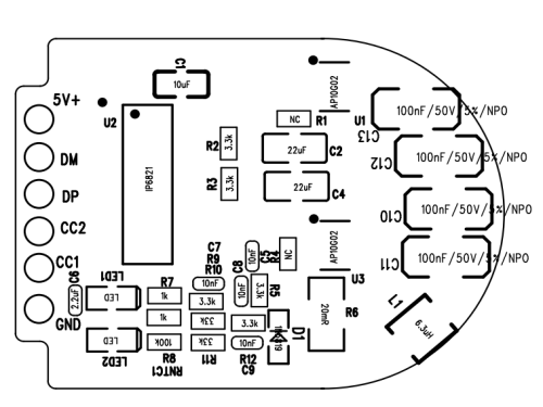 iPhone 15苹果手机1:1磁吸无线充电模块NXS-CX15W6821，采用IP621芯片设计